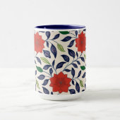 Rotes Blumenmuster Tasse (Zentrum)