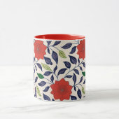 Rotes Blumenmuster Tasse (Zentrum)