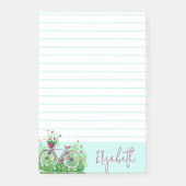 Rotes Blumenrad personalisiert Post-it Klebezettel (Vorderseite)