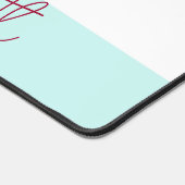 Rotes Blumenrad personalisiert Schreibtischunterlage (Ecke)