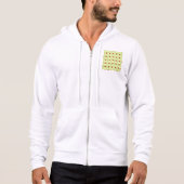 Rotes Blumenrankenmuster auf Hellgrün Hoodie (Vorderseite)