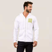 Rotes Blumenrankenmuster auf Hellgrün Hoodie (Vorne ganz)
