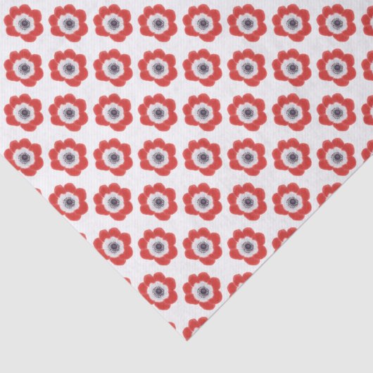 Rotes Blumenseidenpapier Anemonendes Caen Seidenpapier (Ausschnitt)