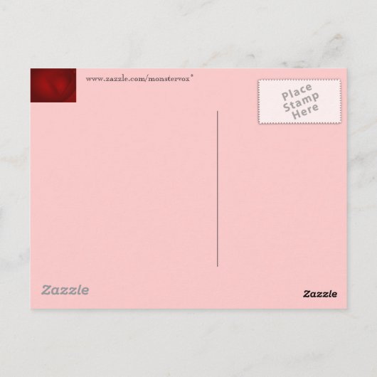 Rotes Blut Postkarte (Rückseite)