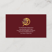 Rotes Blut tropft mit Ichthus-Fisch Pastoral Visitenkarte (Rückseite)