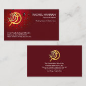 Rotes Blut tropft mit Ichthus-Fisch Pastoral Visitenkarte (Vorne/Hinten)