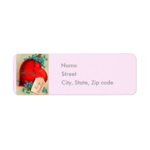 Rotes blutendes Herz Valentinstag Antik Postkarte