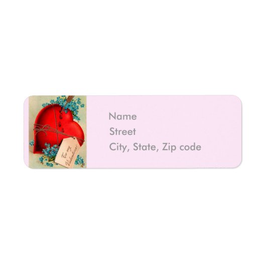 Rotes blutendes Herz Valentinstag Antik Postkarte (Vorne)