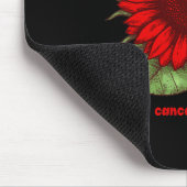 Rotes Blutkrebs-Bewusstsein Sonnenblumen-Geschenk Mousepad (Ecke)