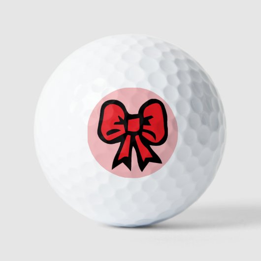 Rotes Bogen-Design Golfball (Vorderseite)