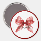 Rotes Bogen-Rand  Magnet (Vorderseite/Rückseite)