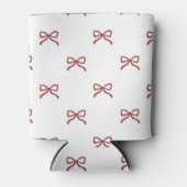 Rotes Bogenmuster Pastell Moderner Party-Accessoir Dosenkühler (Vorderseite)