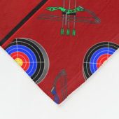 Rotes Bogenschießen mit personalisiertem Namen Fleecedecke (Ecke)