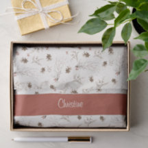 Rotes Boho-Waldland-Winterbeeren-Monogramm