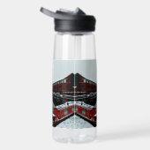 Rotes Boot, am Wasser Trinkflasche (Rechts)