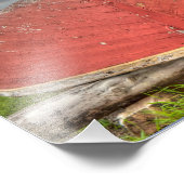 Rotes Boot auf der Festung Louisbourg Fotodruck (Ecke)