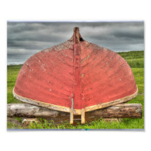 Rotes Boot auf der Festung Louisbourg