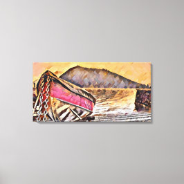 Rotes Boot Leinwanddruck