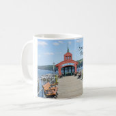 Rotes Bootshaus am Seneca-See Kaffeetasse (Vorderseite Links)