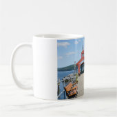 Rotes Bootshaus am Seneca-See Kaffeetasse (Links)
