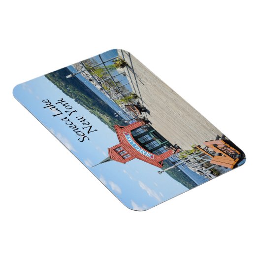 Rotes Bootshaus am Seneca-See Magnet (Rechte Seite)