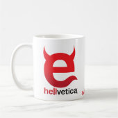 Rotes Böse „e“ – Klassischer Kaffeebecher Kaffeetasse (Links)