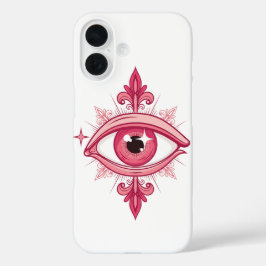 Rotes Böser Blick Tattoo-Design-Skizze iPhone 16 Hülle