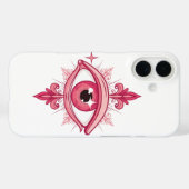 Rotes Böser Blick Tattoo-Design-Skizze Case-Mate iPhone Hülle (Rückseite (Horizontal))