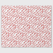 Rotes Bowknot Geschenkpapier (Flach)