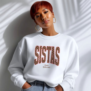 Rotes + braun kariertes Universitäts- SISTAS Sweatshirt
