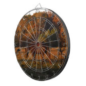 Rotes braunes Pferd, Herbstwald. Dartscheibe (Vorderseite rechts)