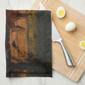 Rotes braunes Pferd, Herbstwald. Küchentuch (Viertel Falte)