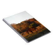 Rotes braunes Pferd, Herbstwald. Notizblock (Rechte Seite)