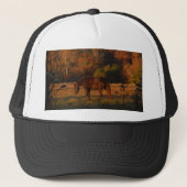 Rotes braunes Pferd, Herbstwald. Truckerkappe (Vorderseite)