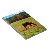 Rotes Braunes Pferd im Herbst Notizblock (Rechte Seite)