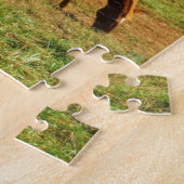 Rotes Braunes Pferd im Herbst Puzzle (Seite)