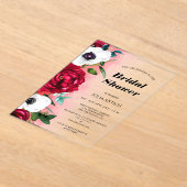 Rotes Brautparty Acryleinladungen (Ablage )