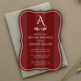 Rotes Brautparty aus Rosenholz Einladung