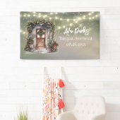 Rotes Brautparty mit dekorierten Türen Banner (Insitu)