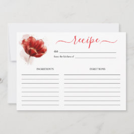 Rotes Brautparty mit Wasserfarbe Rezept Karte