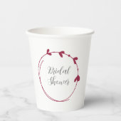 Rotes Brautparty Pappbecher (Vorderseite)