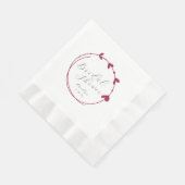 Rotes Brautparty Serviette (Ecke)