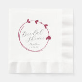 Rotes Brautparty Serviette (Vorderseite)