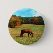 Rotes Brot, Aquamariner Blauhimmel Button (Vorderseite)