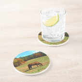 Rotes Brot, Aquamariner Blauhimmel Getränkeuntersetzer (Seite)