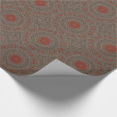 rotes Brown Design Wrapping Paper Geschenkpapier (Ecke)