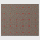 rotes Brown Design Wrapping Paper Geschenkpapier (Flach)