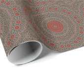 rotes Brown Design Wrapping Paper Geschenkpapier (Rolleneckpunkt)