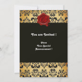 ROTES BROWUND UND SCHWARZES DAMASK, WAX-SIEGEL-MON EINLADUNG (Rückseite)