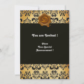 ROTES BROWUND UND SCHWARZES DAMASK, WAX-SIEGEL-MON EINLADUNG (Rückseite)